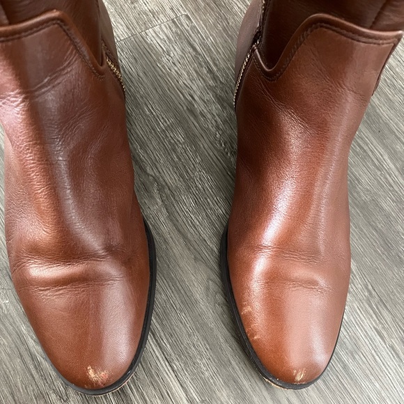 Coach Linette Brown Calf Leather Boots - Picture 8 of 10